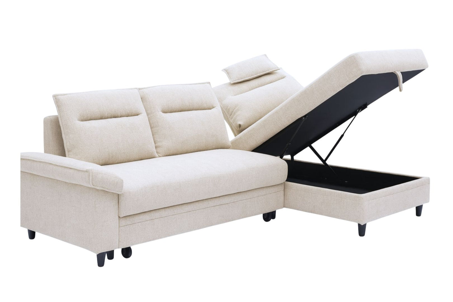Wolken 3-Seater Sofa Bed With Reversible Chaise & Storage