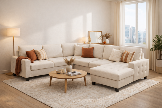 Everest 6- Seater Sofa Bed With Reversible Chaise & Storage