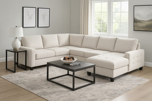 Everest 6- Seater Sofa Bed With Reversible Chaise & Storage