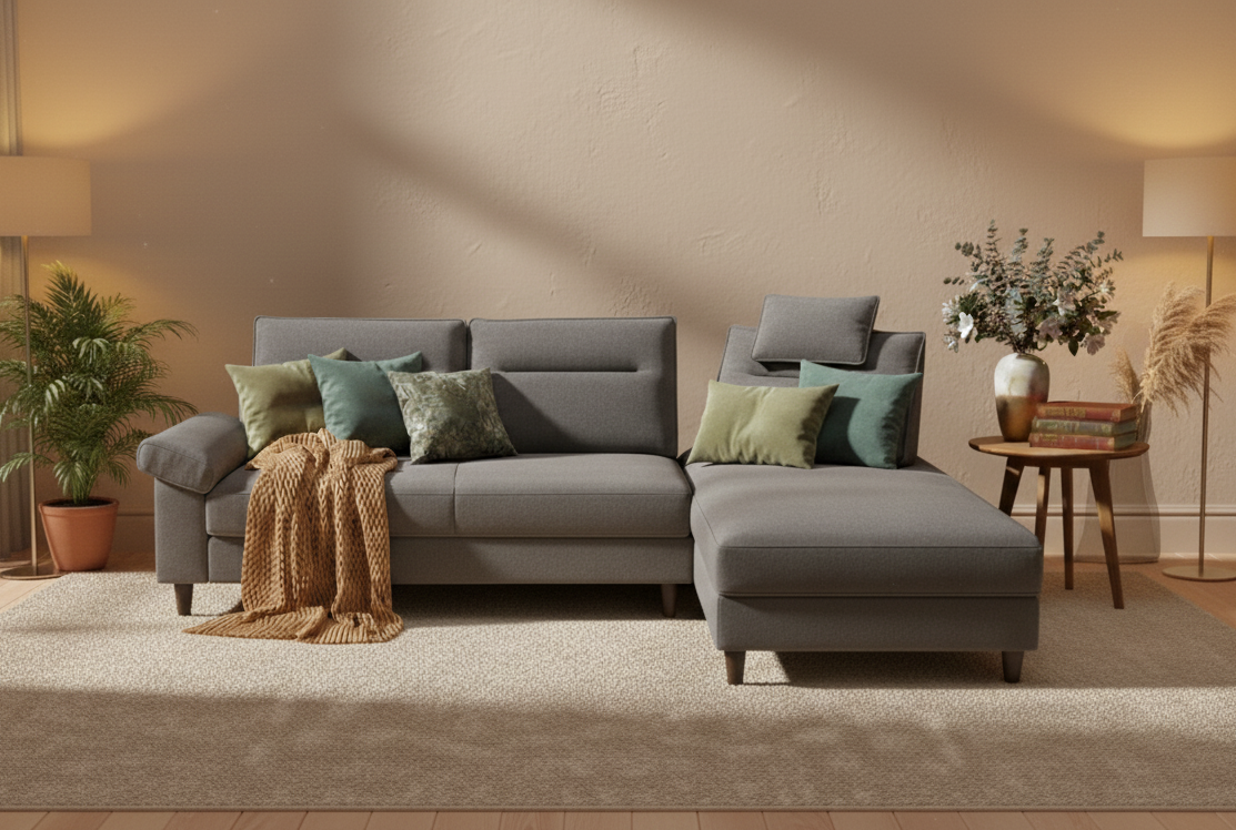 Wolken 3-Seater Sofa Bed With Reversible Chaise & Storage