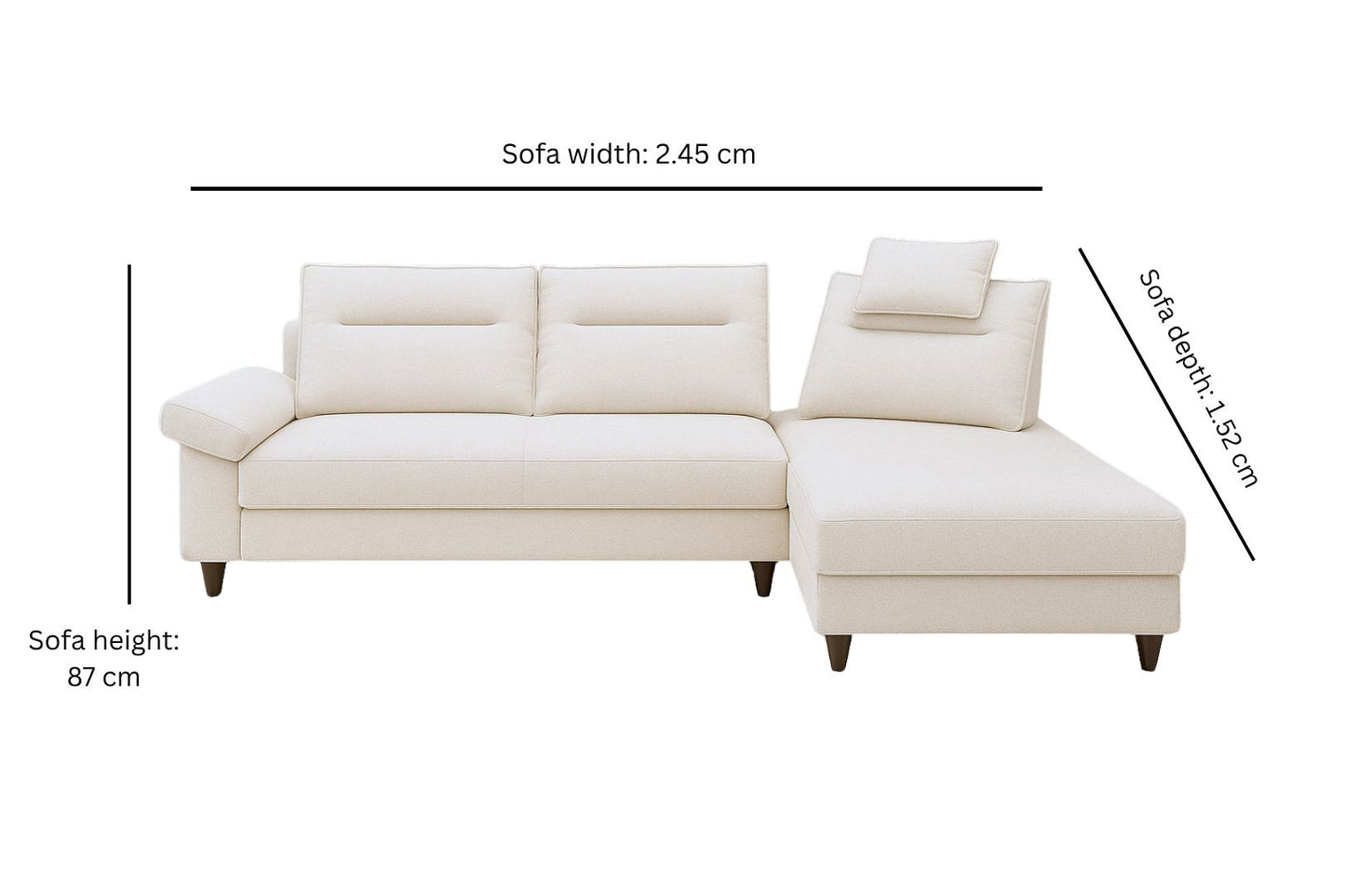 Wolken 3-Seater Sofa Bed With Reversible Chaise & Storage