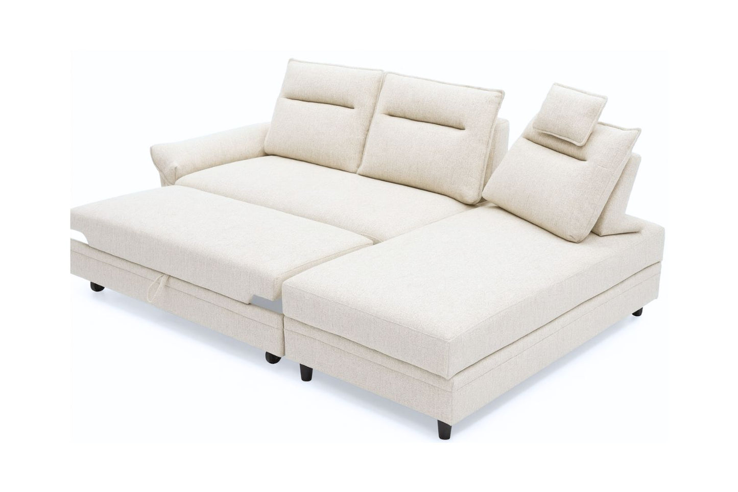 Wolken 3-Seater Sofa Bed With Reversible Chaise & Storage